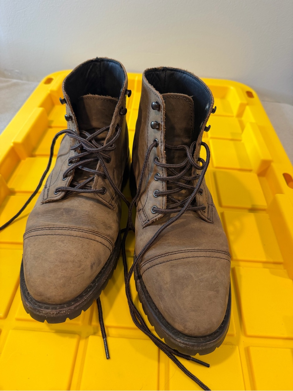 Thursday Boot Co. Captain Lace Up Leather Cap Toe Boots Brown Men Size 9